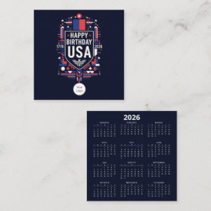 Carte De Visite Carré 250e anniversaire de Calendar America