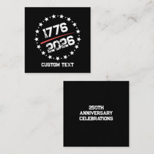 Carte De Visite Carré 250e anniversaire des États-Unis Semiquincentennia