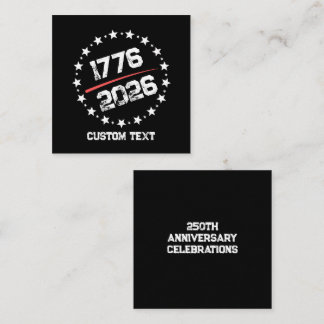 Carte De Visite Carré 250e anniversaire des États-Unis Semiquincentennia