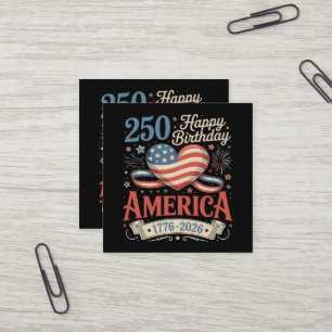 Carte De Visite Carré 250e anniversaire États-Unis 250 ans