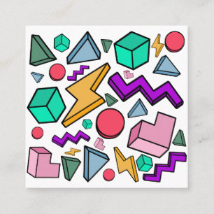 Carte De Visite Carré 80s esthétique Vintage rétro