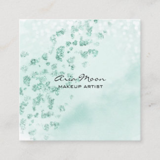 Carte de visite Carré Abstrait bleu