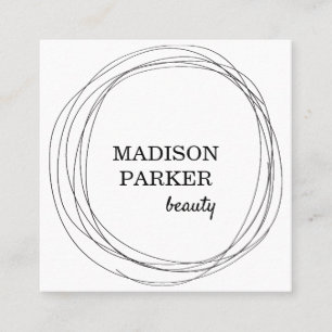 Carte De Visite Carré Abstrait moderne Faux Rose Gold