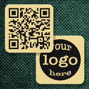 Carte De Visite Carré Adresse de site Web personnalisée QR Code Entrepri