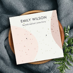 CARTE DE VISITE CARRÉ AFFICHAGE DE RECHERCHE ABSTRCT CERAMIC BLUSH ROSE 