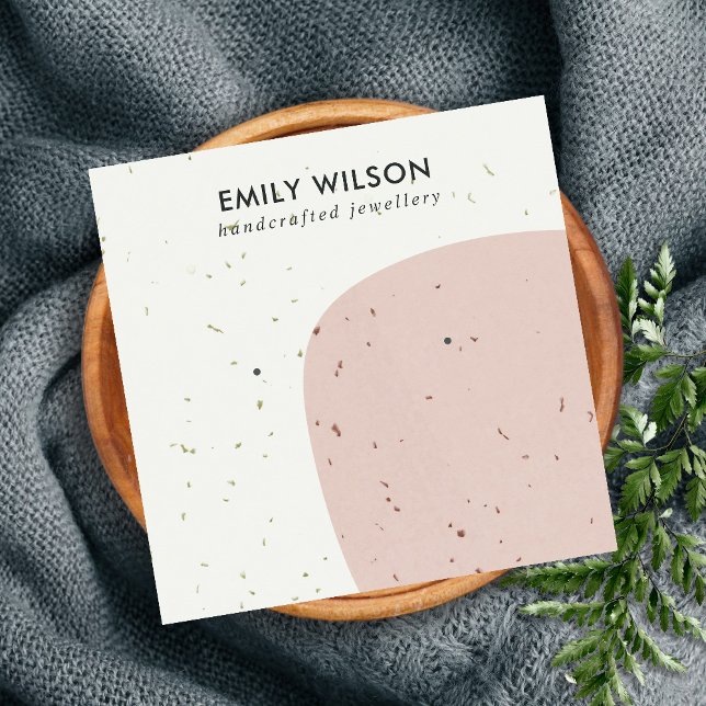 CARTE DE VISITE CARRÉ AFFICHER L'ÉCRAN D'APPROVISIONNEMENT EN ROSE CÉRAM (Créateur téléchargé)