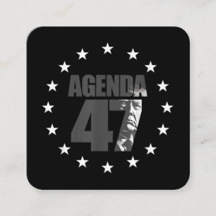 Carte De Visite Carré Agenda 47 Campagne patriotique de réélection de Tr