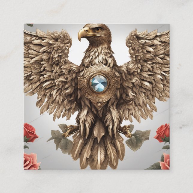Carte De Visite Carré Aigle à bijoux (Devant)
