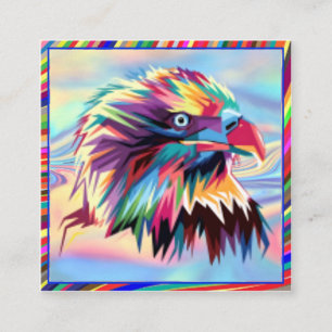 Carte De Visite Carré Aigle chauve motif géométrique prismatique-80590