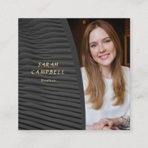 Carte De Visite Carré Ajouter votre photo Consultant immobilier