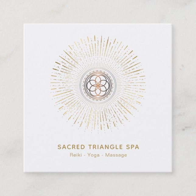 Carte De Visite Carré *~* Alchimie - Mandala Shaman, Géométrie sacrée (Devant)