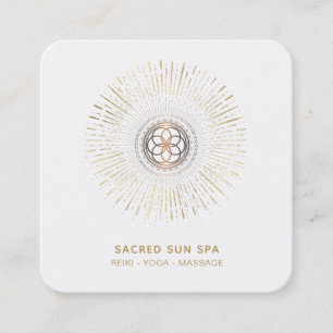 Carte De Visite Carré *~* Alchimie - Mandala Shaman SUN Géométrie sacrée