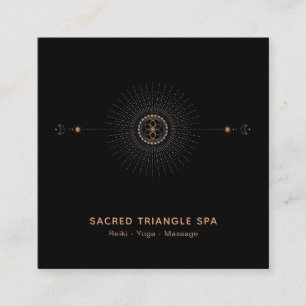 Carte De Visite Carré *~* Alchimie Shaman Géométrie sacrée Mandala Lune