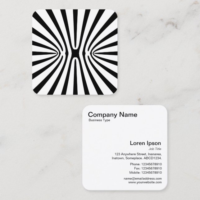 Carte De Visite Carré Alien Xebra (Devant / Derrière)