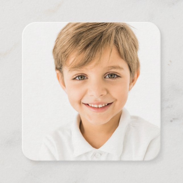 Carte De Visite Carré Allergie alimentaire Information sur les parents d (Devant)