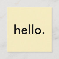 Allo minimaliste jaune pastel