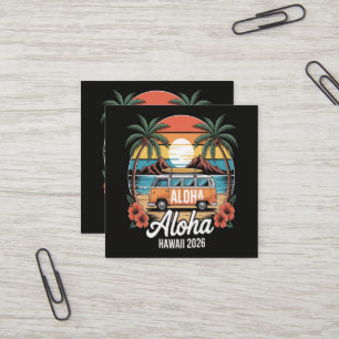 Carte De Visite Carré Aloha Hawaï 2026