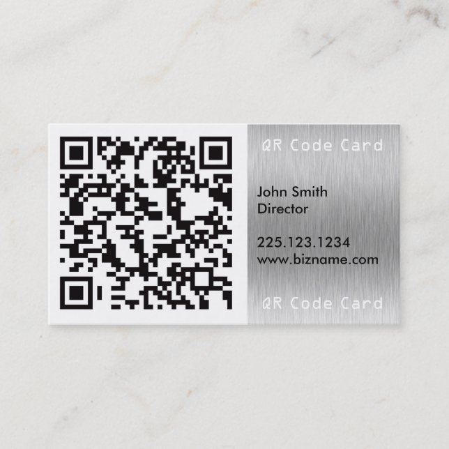 Carte De Visite Carré analysable de code barres de QR (Devant)