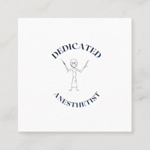 CARTE DE VISITE CARRÉ ANESTHÉTISTE DÉDIÉ