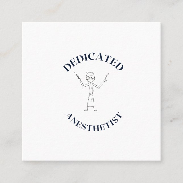 CARTE DE VISITE CARRÉ ANESTHÉTISTE DÉDIÉ (Devant)
