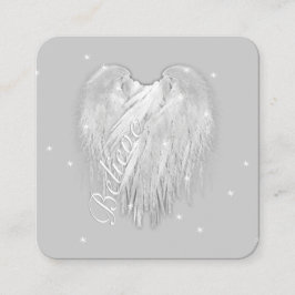 Carte De Visite Carré ANGEL WINGS 'Croire' Coeur magique