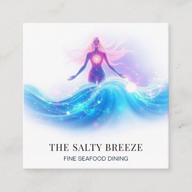 Carte De Visite Carré *~* AP13 90 Healing Beach WAVE Naissance de Vénus (Devant)