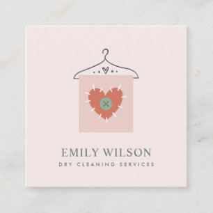 CARTE DE VISITE CARRÉ AQUA GRAY ORANGE BLUSH HANGING HANGING VÊTEMENTS 