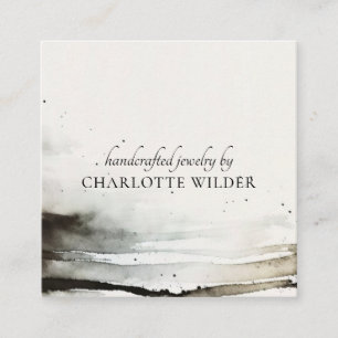 Carte De Visite Carré Aquarelle artistique Joaillier Designer Abstrait