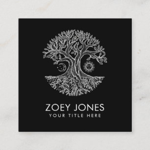 Carte De Visite Carré Arbre de vie - Yggdrasil