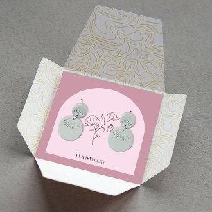 Carte De Visite Carré Arche à oreille juive Rose rose Arche