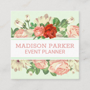 Carte De Visite Carré Arrangement floral