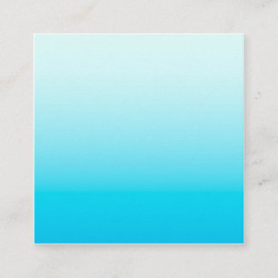 Carte De Visite Carré Arrière - plan Aqua blue ombre