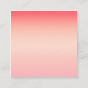 Carte De Visite Carré Arrière - plan de dégradé de couleur rose rouge et