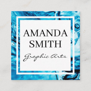 Carte De Visite Carré Arrière - plan d'eau