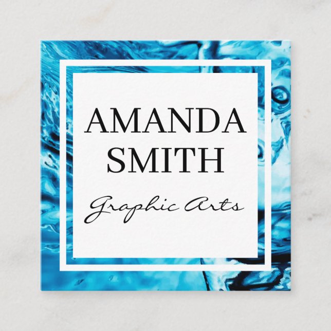 Carte De Visite Carré Arrière - plan d'eau (Devant)