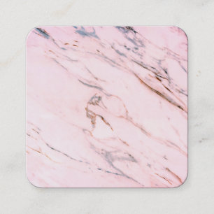 Carte De Visite Carré Arrière - plan en marbre rose Sangria