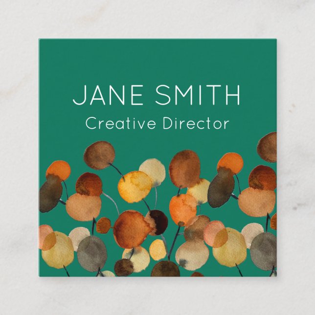 Carte De Visite Carré Art Abstrait industrie créative moderne (Devant)