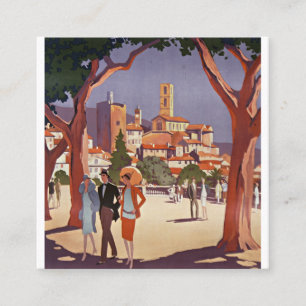 Carte De Visite Carré Art d'été vintage Grasse