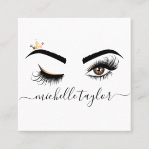 Carte De Visite Carré Artiste de maquillage Beauty Salon Lash Extension 