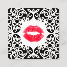 Artiste de maquillage noir blanc embrasser Carré d