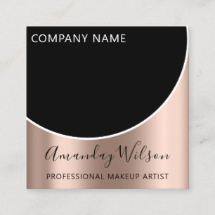 Carte De Visite Carré Artiste de maquillage professionnel moderne Influe