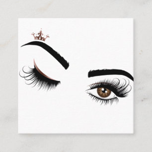 Carte De Visite Carré Artiste maquillage Beauté Salon Lash Extension oei