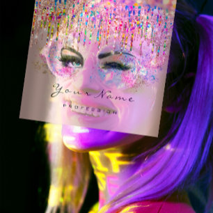 Carte De Visite Carré Artiste maquillage Planificateur d'événements Ho