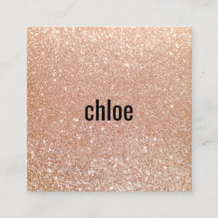 Carte De Visite Carré Artiste maquillage Rose moderne simple Parties sci