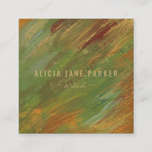 Carte De Visite Carré Artiste moderne, unique et abstrait