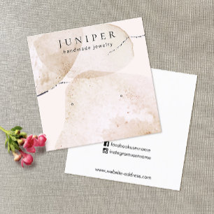 Carte De Visite Carré Artistic Aquarelle Écran de bijouterie