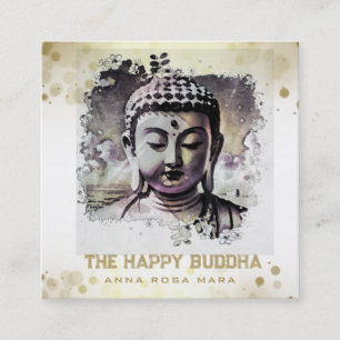 Carte De Visite Carré *~* Artsy Bouddha original QR AP33 QR Logo