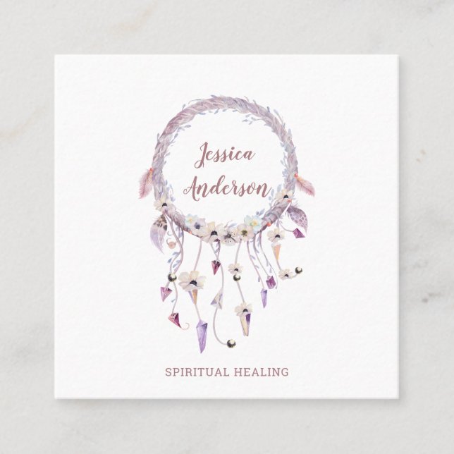 Carte De Visite Carré Attrape-rêves (Devant)