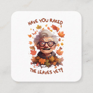 Carte De Visite Carré Avez-vous ratissé les feuilles déjà