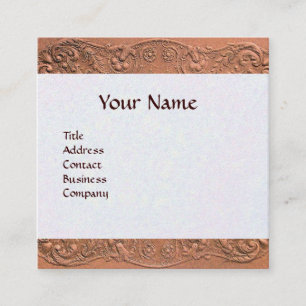 Carte De Visite Carré Baby shower FILLE ANTIQUE ROSE BOUTEILLE, FLORAL